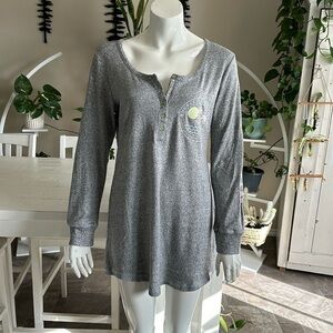 Hurley long sleeve soft tee shirt dress/Pyjamas gray size medium